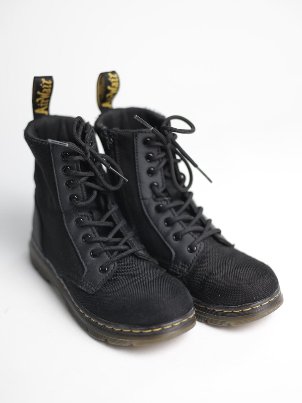 Kids Dr Marten Black Canvas Books Doc Martens